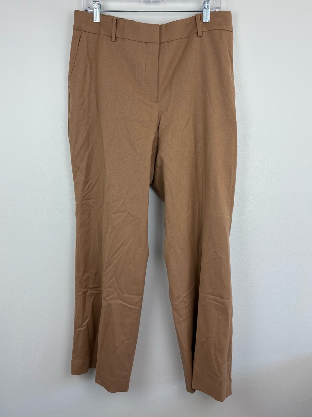 NWT Talbots Women's Wide-Leg Wool Trousers 16P Camel Capsule Wardrobe Clean Girl